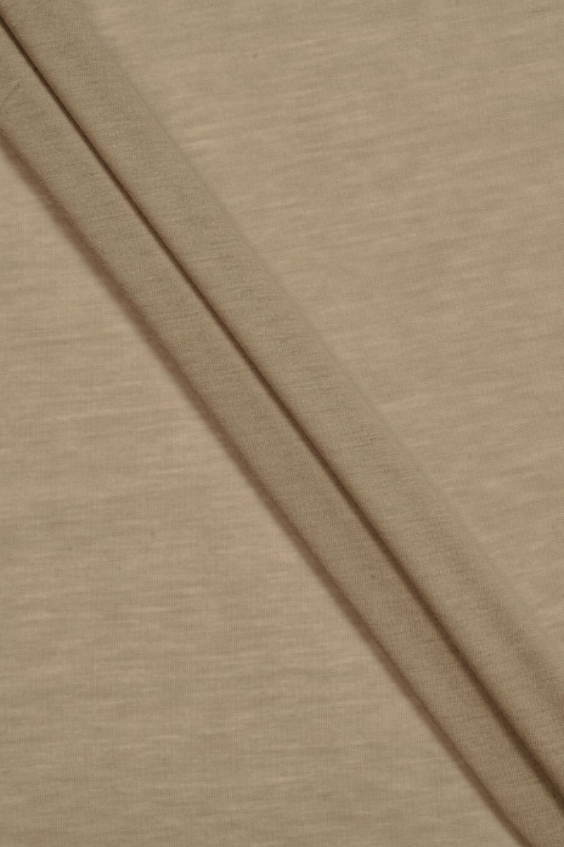 Polyester gebreide stof donkerbeige