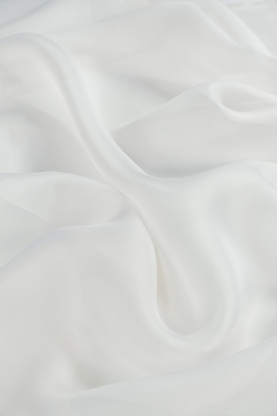 Organza silk cream KUPON 80cm