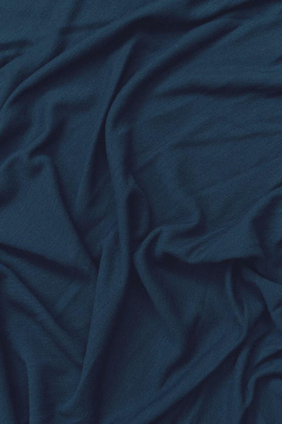 Dzianina jersey wełniany granatowy KUPON 170cm