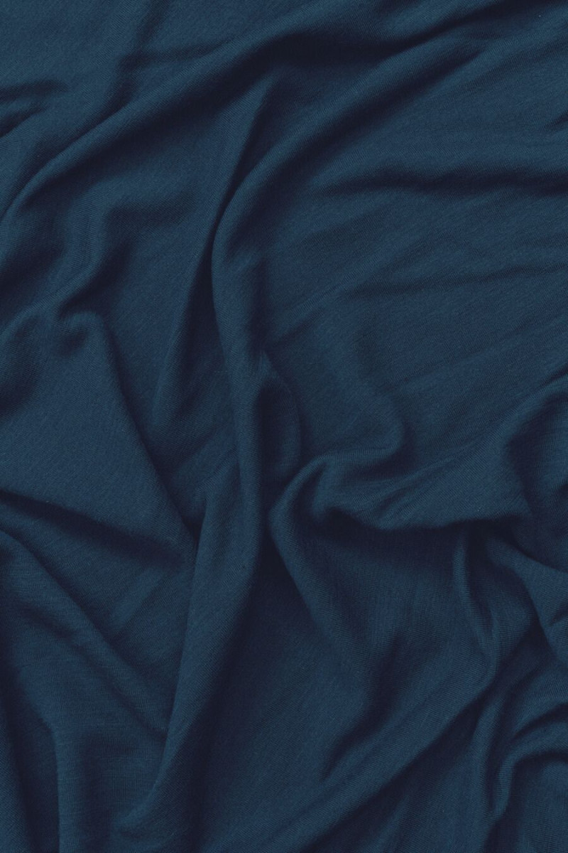 Dzianina jersey wełniany granatowy KUPON 170cm