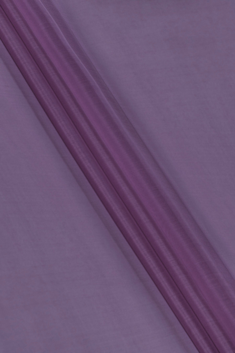 Organza de soie violet sourd