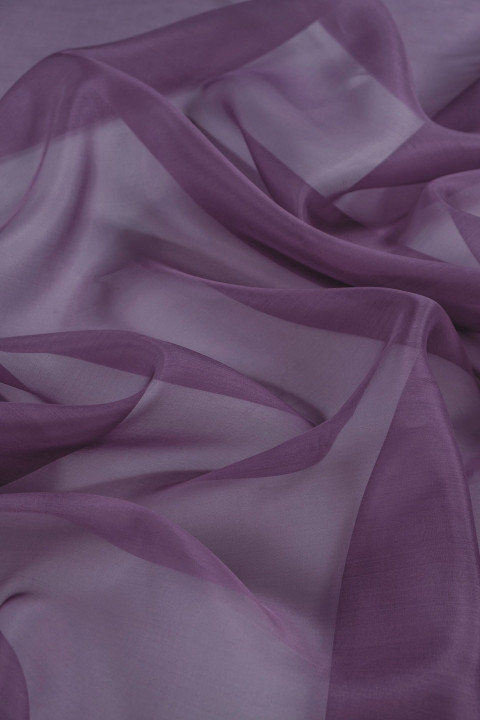Silk organza - light navy blue