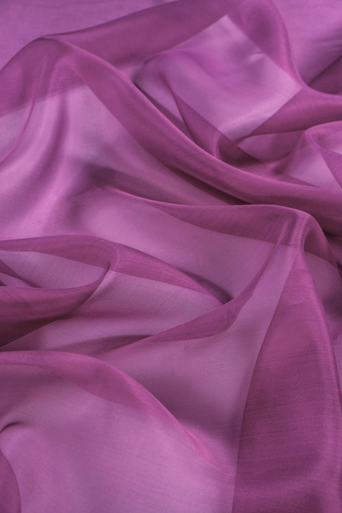 Organza de seda - azul marino claro