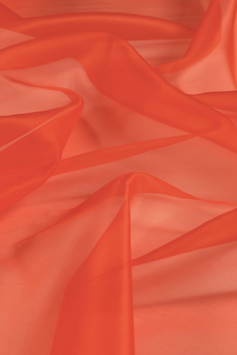 Organza de seda - azul marino claro