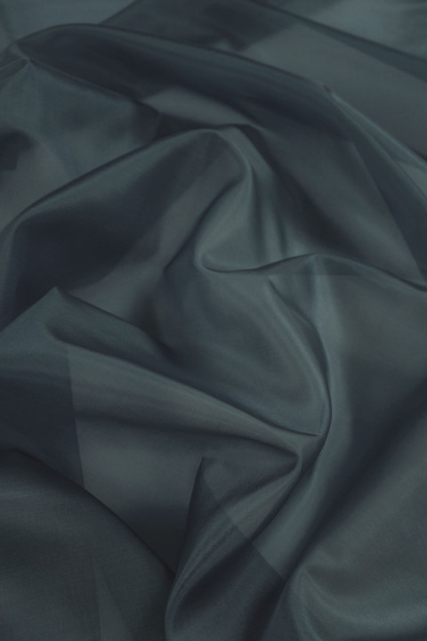 Silk organza - light navy blue