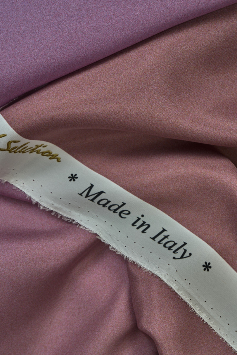 Satyna jedwabna ombre niebiesko różowa KUPON 200cm