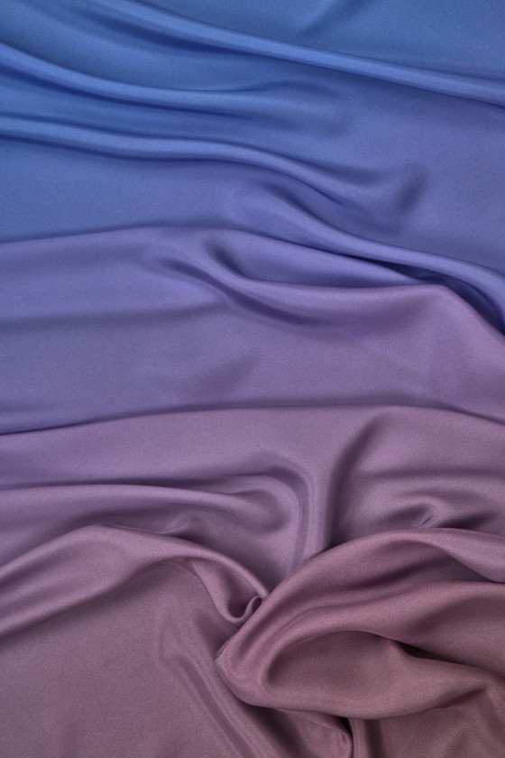 Silk satin ombre blue-pink