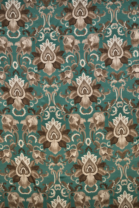 Silk satin oriental motifs