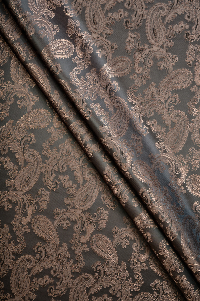 Doublure jacquard marron-noir