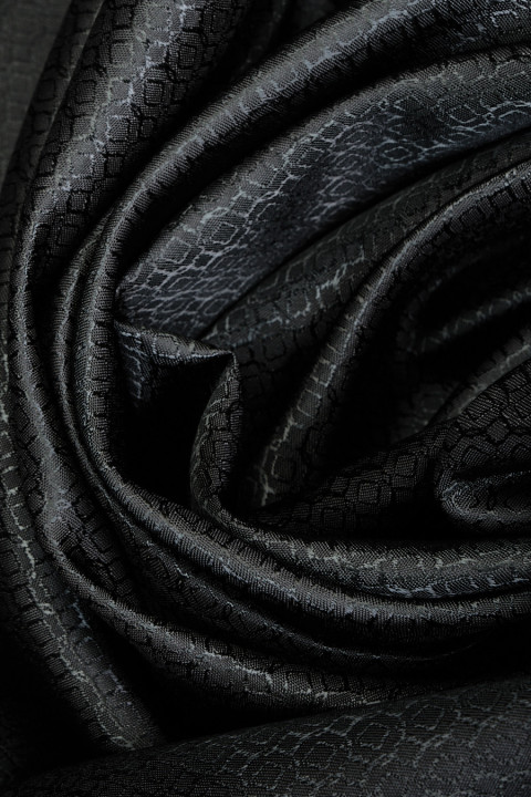 Jacquard lining black-blue