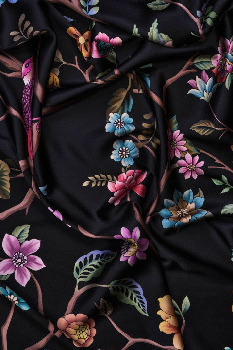 Silk satin birds on twigs