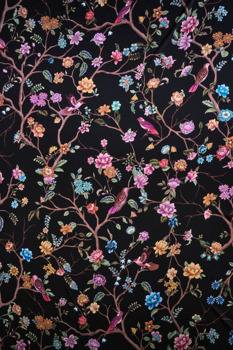 Silk satin birds on twigs
