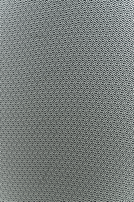 Viscose black ecru geometry