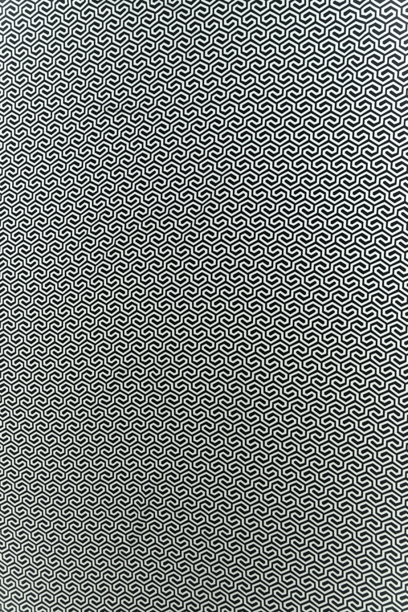 Viscose black ecru geometry