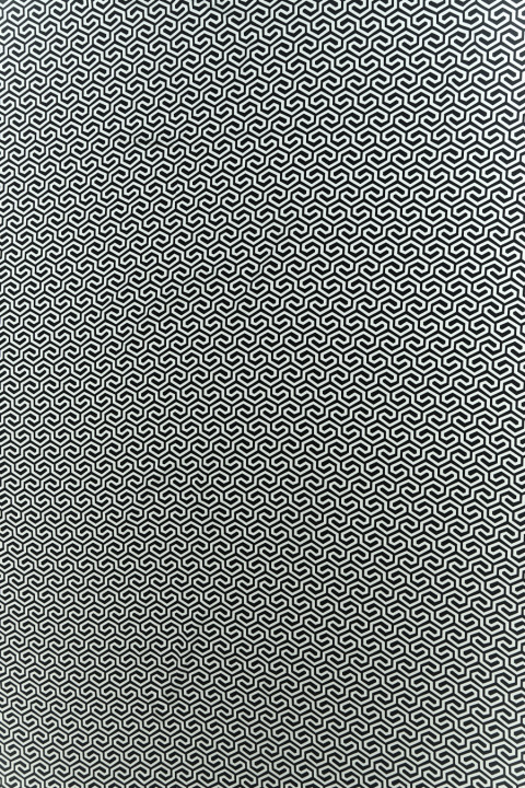 Viscose black ecru geometry
