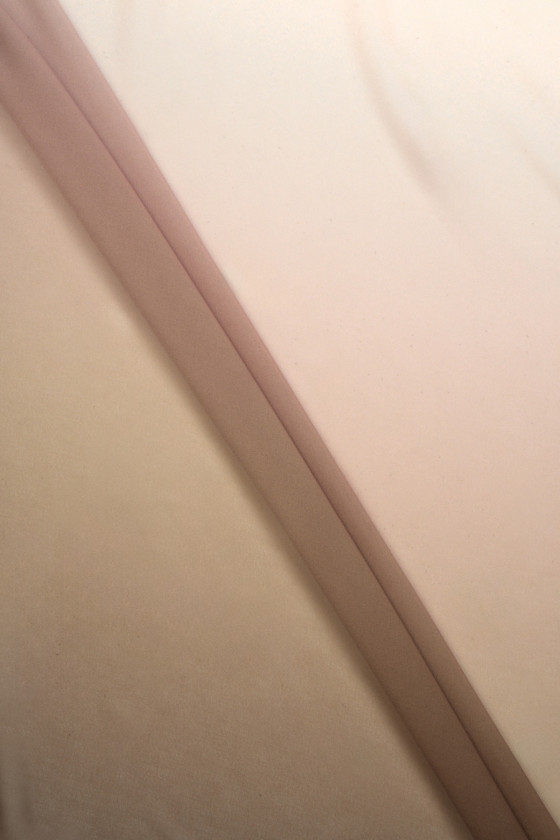 Gasa de poliéster ombré beige
