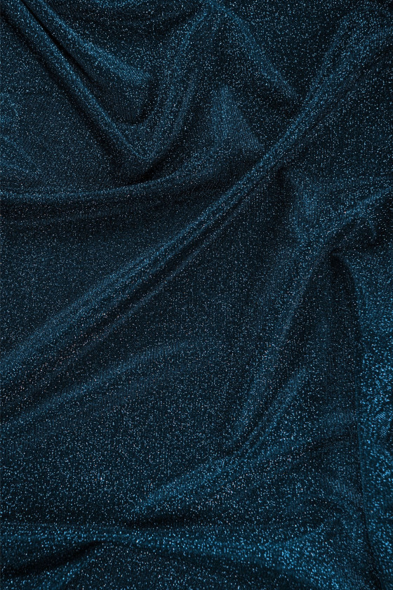Țesătură tricotată strălucitoare - bleumarin