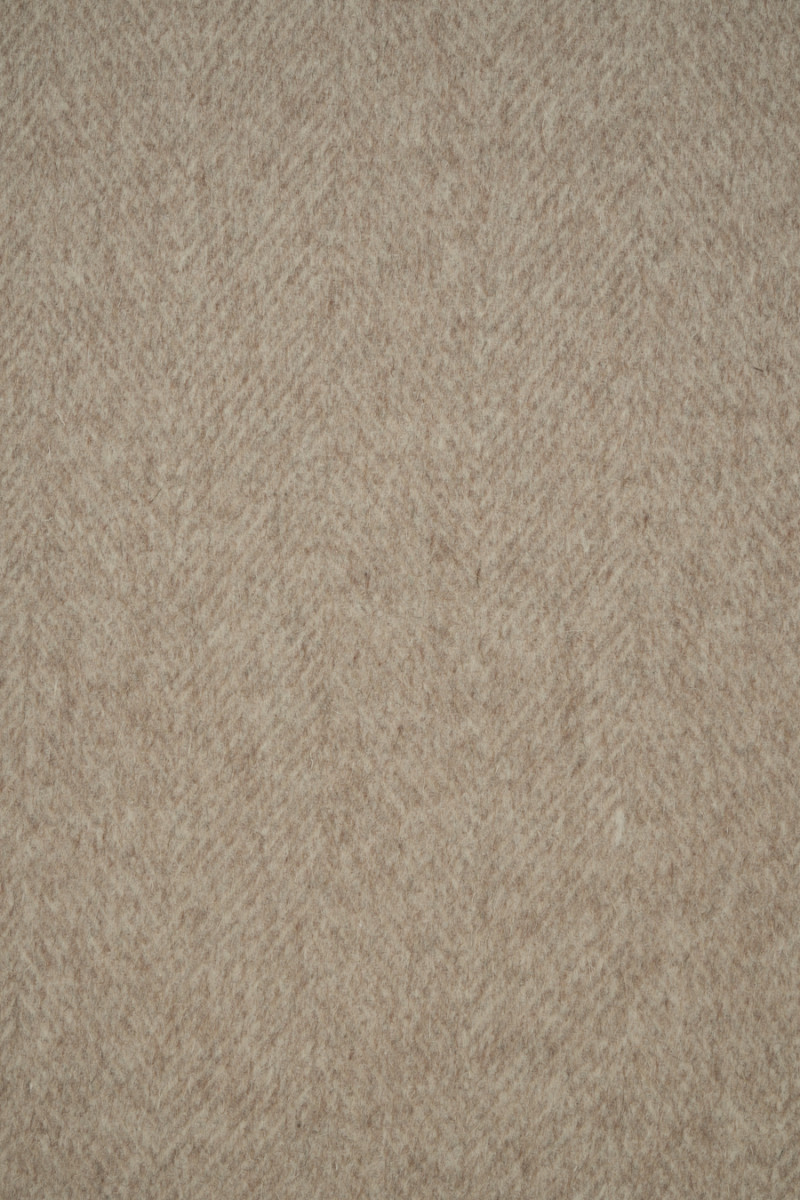 Visgraatjas wol - lichtbeige