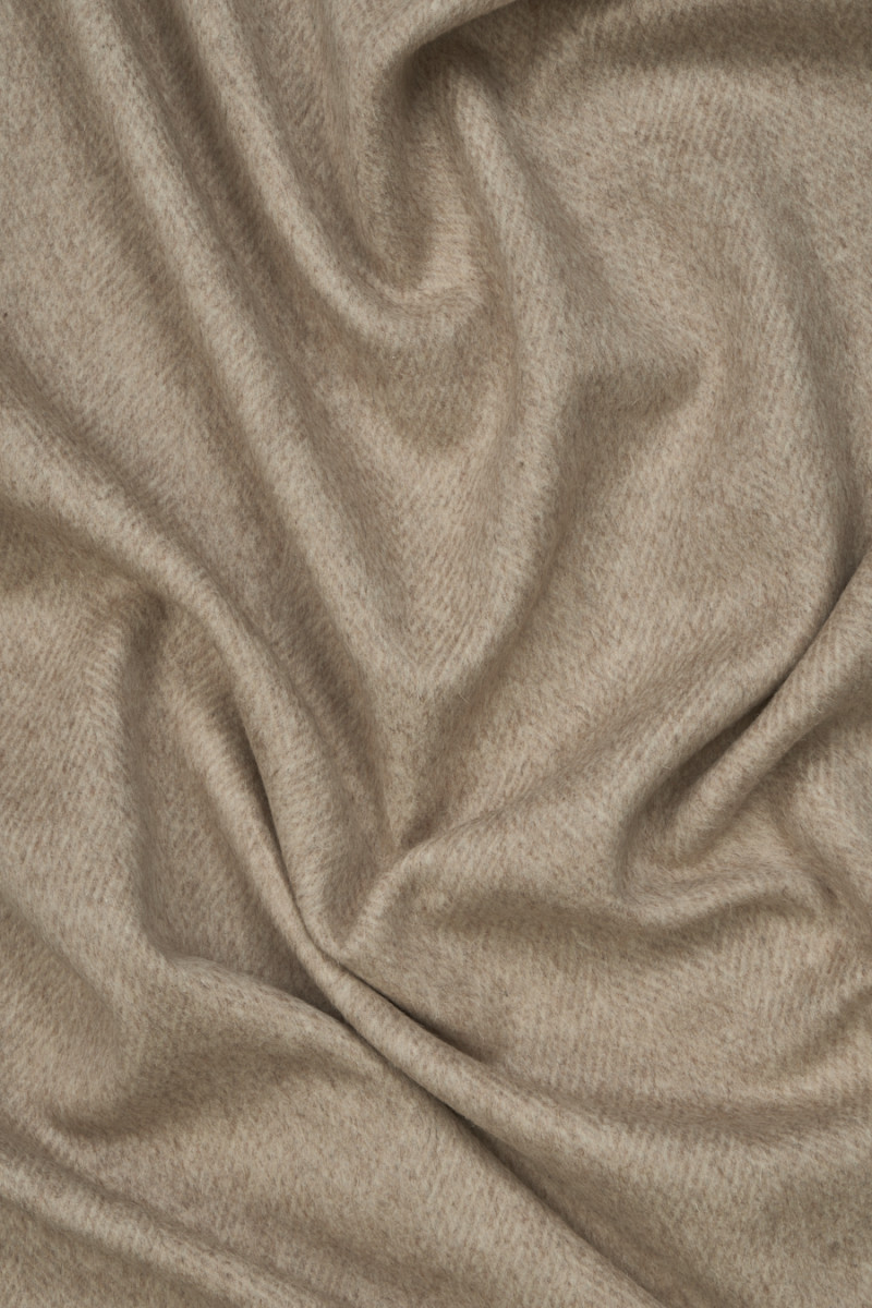 Herringbone coat wool - light beige