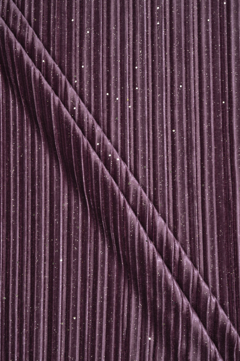 Pleated velour with glitter - colors