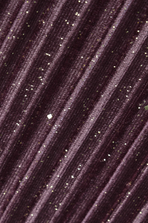 Pleated velour with glitter - colors