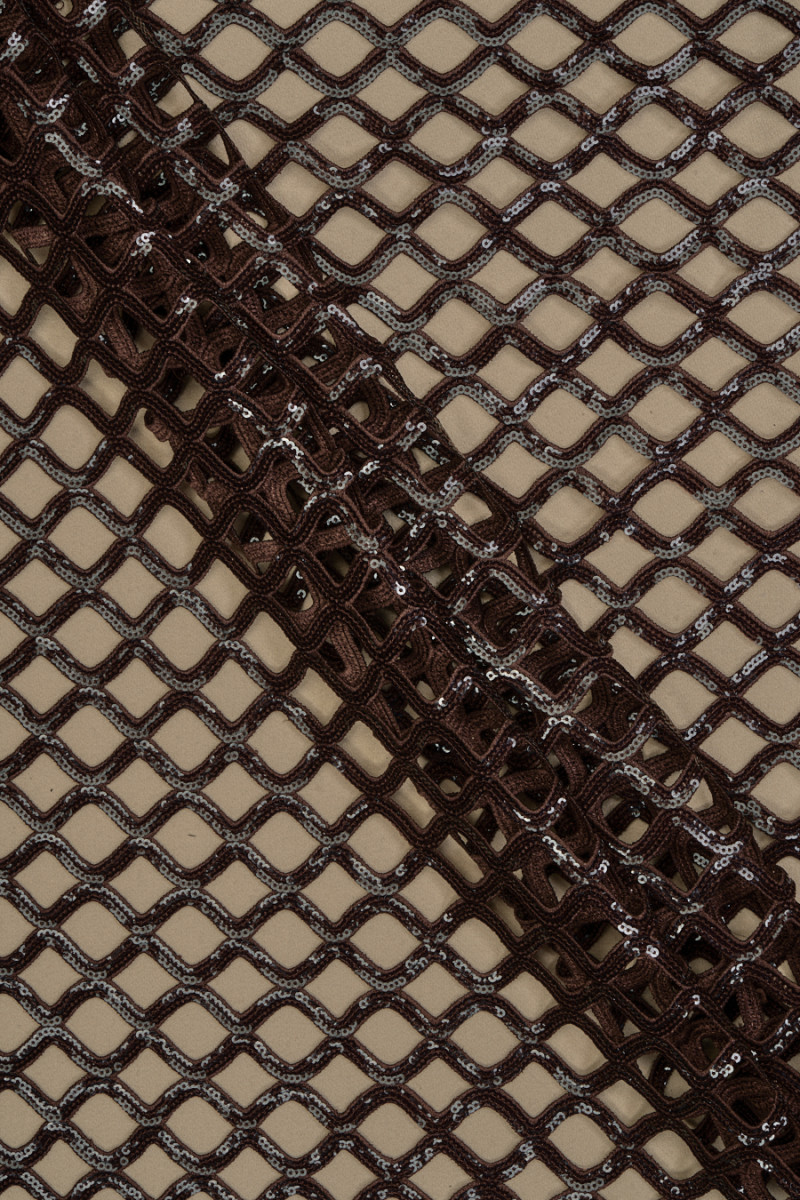 Large Brown Sequin Mesh