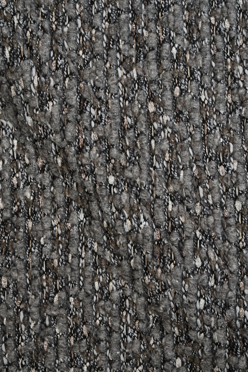 Grey boucle fabric