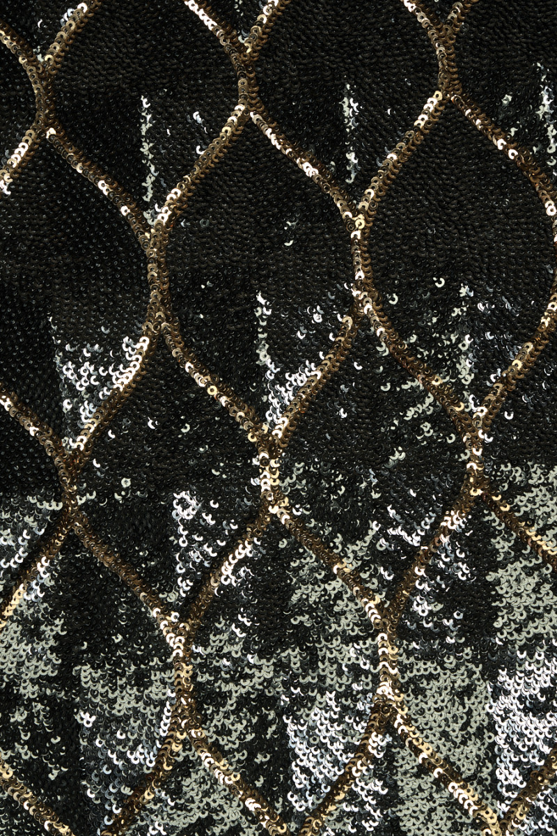 Paillettes esclusive in argento a goccia COUPON 105 cm