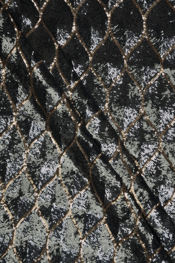 Exclusive sequins teardrop silver COUPON 105 cm