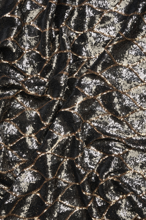 Paillettes esclusive in argento a goccia COUPON 105 cm