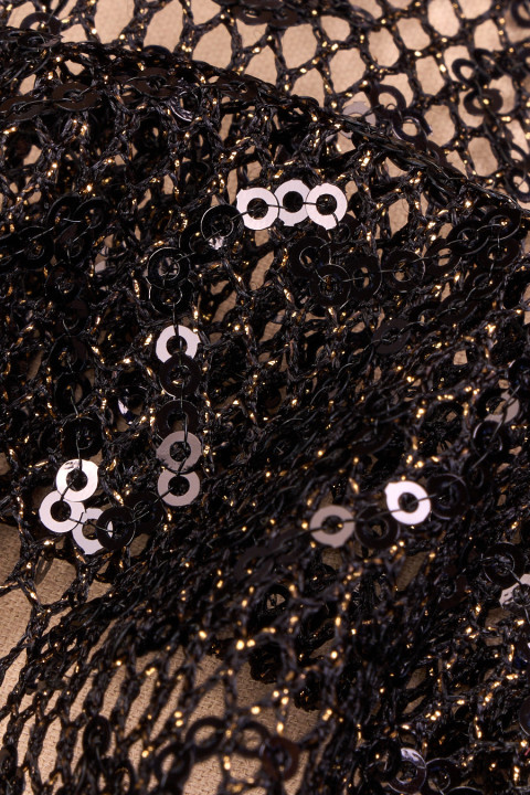 Mesh with sequins black