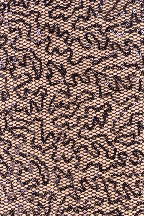 Mesh with sequins black