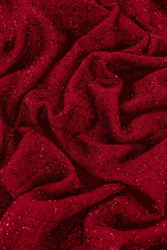 Tela Chanel - rojo oscuro CUPÓN 140cm