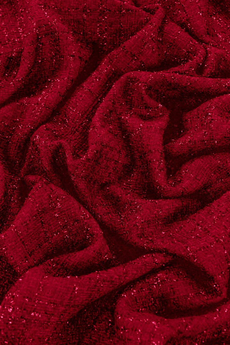 Tela Chanel - rojo oscuro CUPÓN 140cm