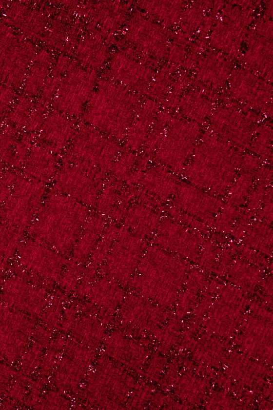 Tissu Chanel - rouge foncé COUPON 140cm