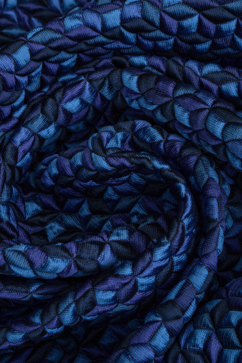 Jacquard blue cube