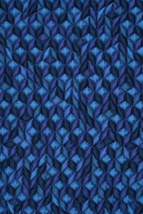 Jacquard blue cube