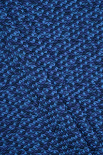 Jacquard blue cube