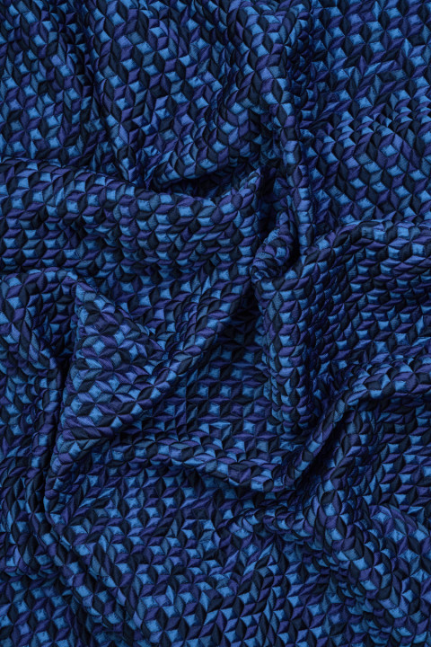Jacquard blue cube