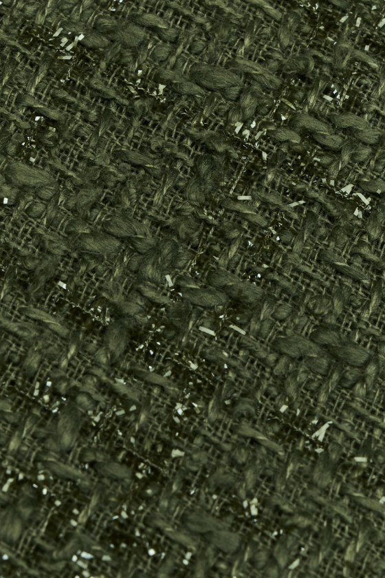 Tkanina typu chanel - zielona oliwka