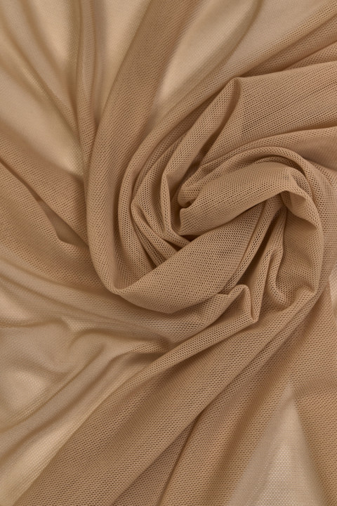 Soft nude-tanned tulle