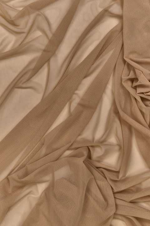 Soft nude-tanned tulle