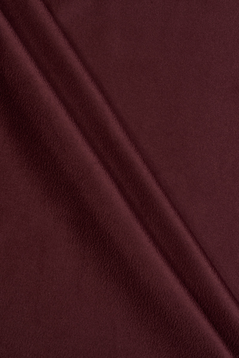 Frakke uld med cashmere bordeaux