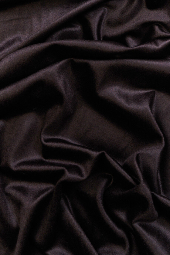 Ull med silke aubergine KUPONG 125cm