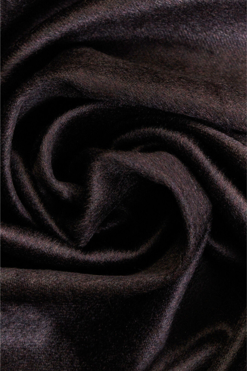 Uld med silke aubergine KUPON 125cm