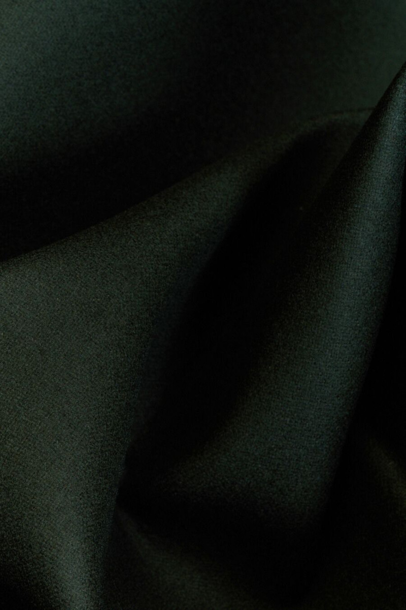 Coat fabric dark green with foam