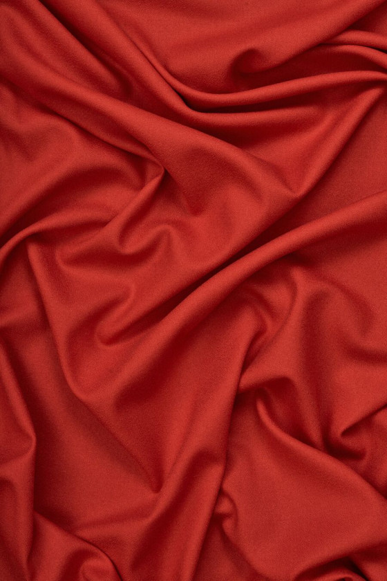 Georgette wool red