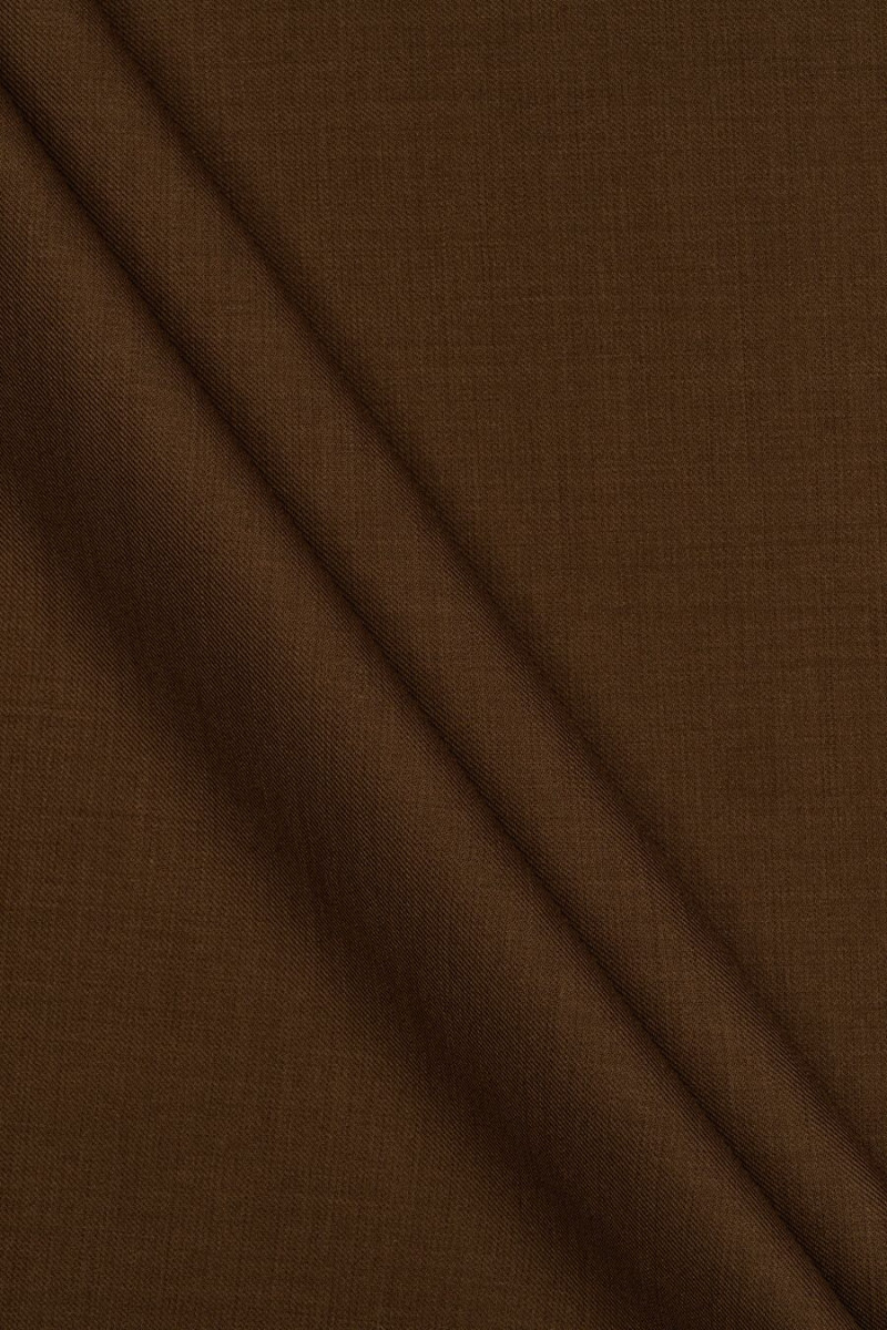 Double-sided polywool camel/brown