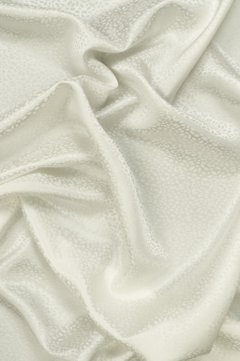 Silk jacquard cream leopard print