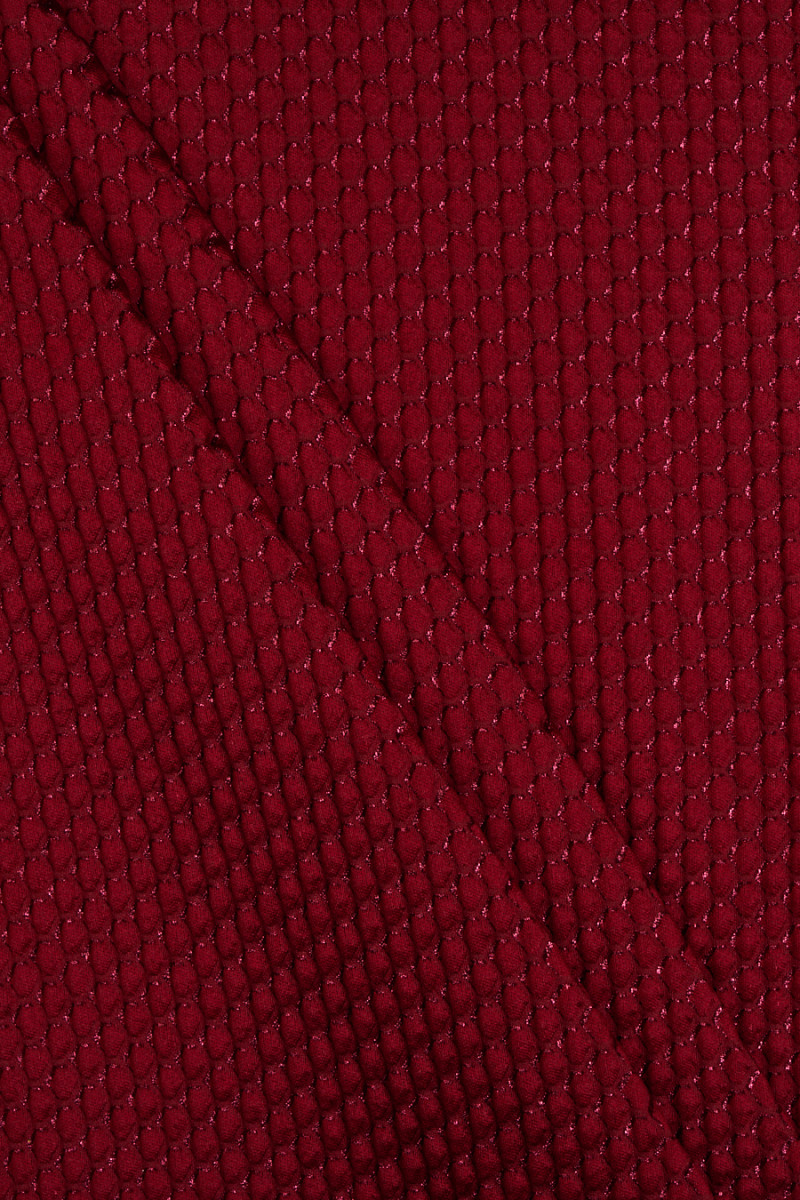 Burgundi jacquard